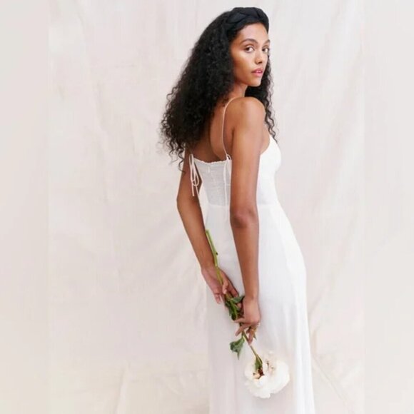 NWOT Reformation | Melita Bridal Wedding Maxi Dress Gown in Ivory - Size 10 - Picture 2 of 16